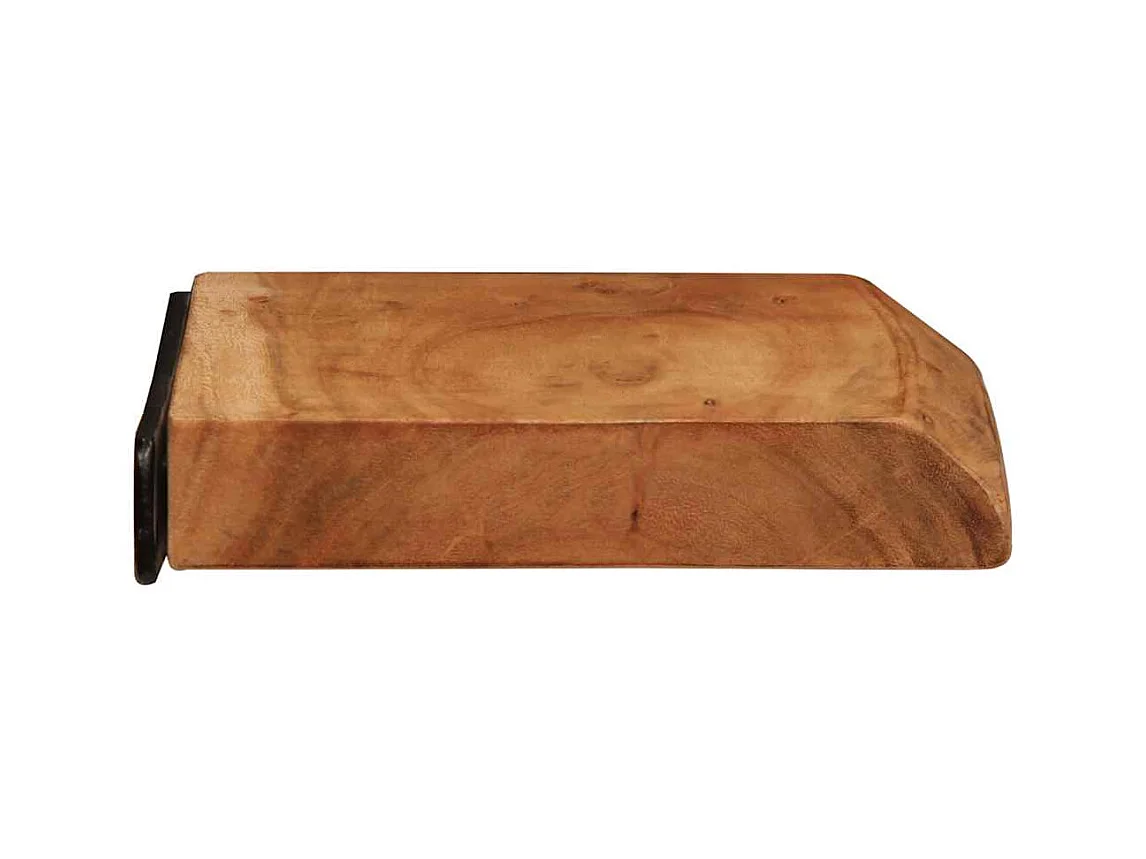 Mensole da parete 2 pezzi 30x20x3,5 cm in legno massello di acacia