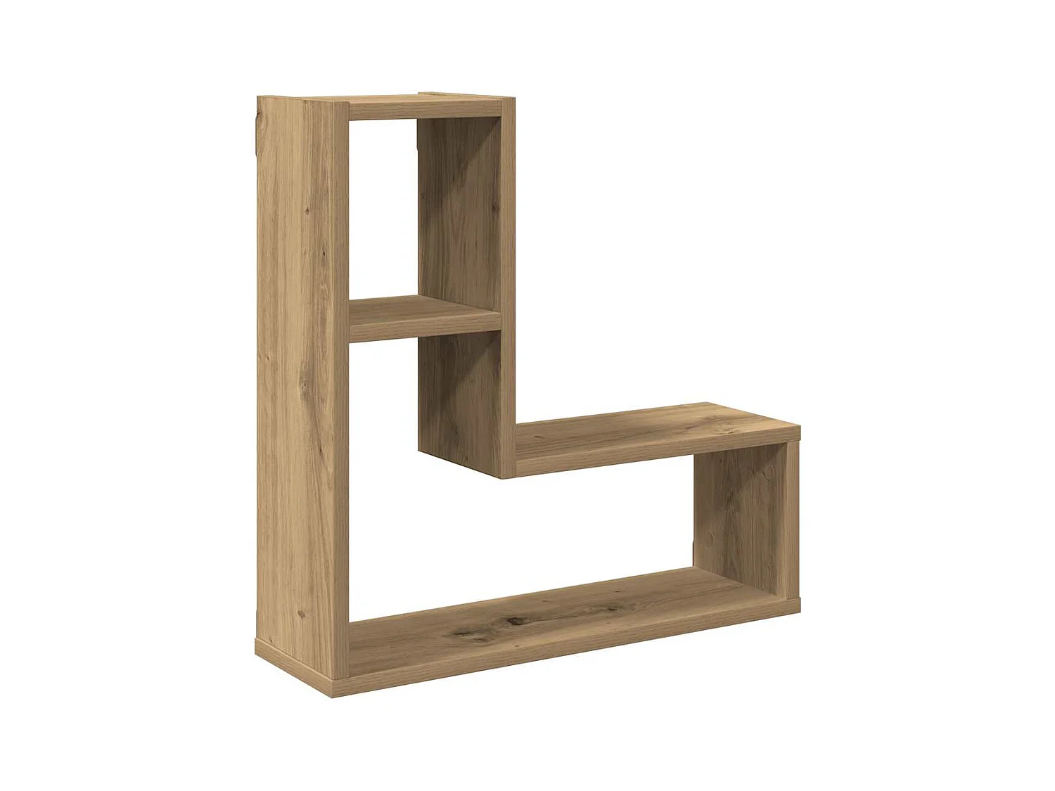 mensole a cubo da parete in rovere, legno ingegnerizzato artigianale