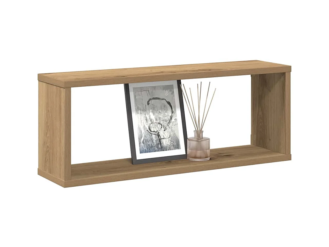 Étagères cube murales 2 pcs chêne artisanal 60x15x23 cm