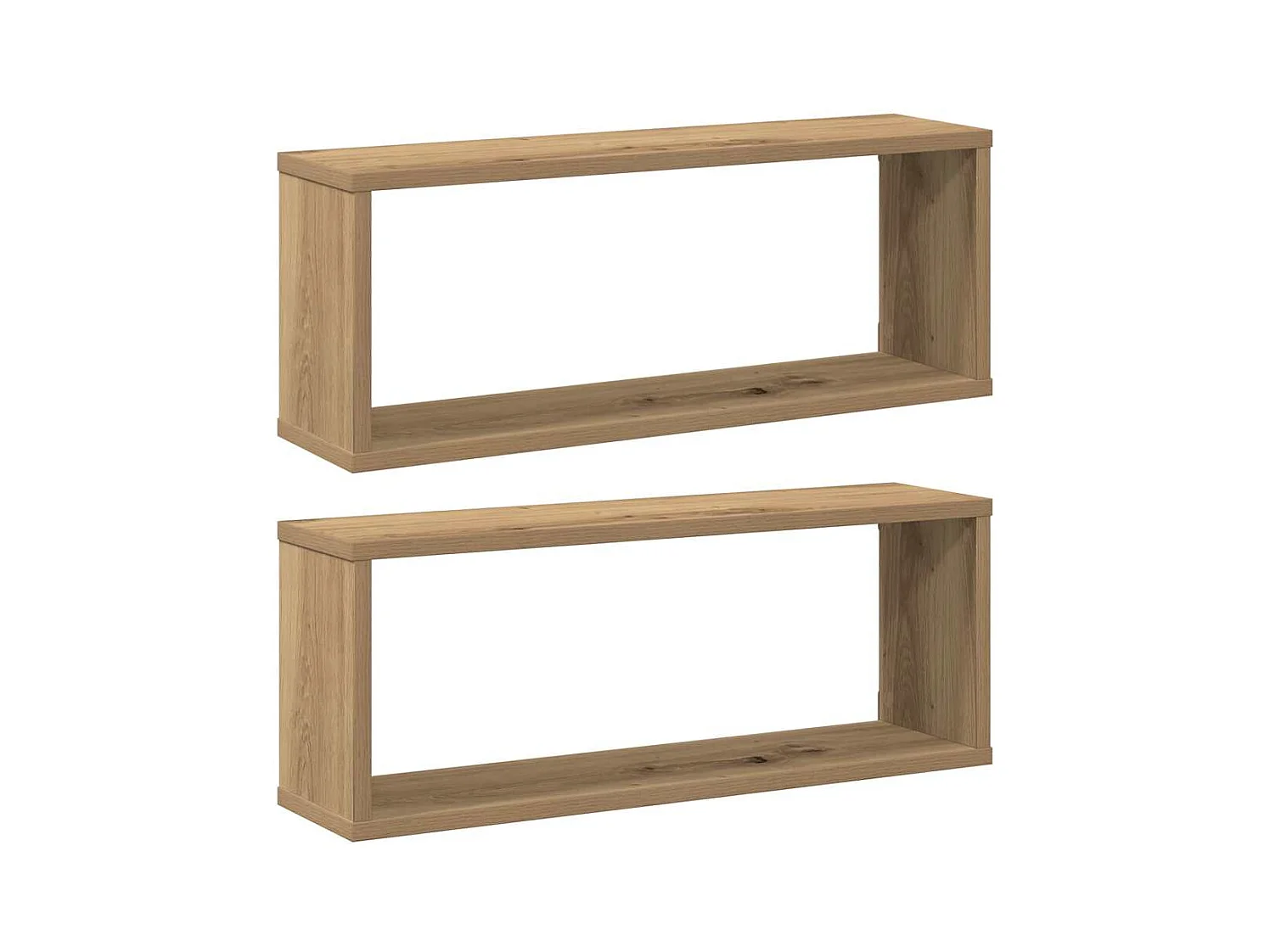 Étagères cube murales 2 pcs chêne artisanal 60x15x23 cm
