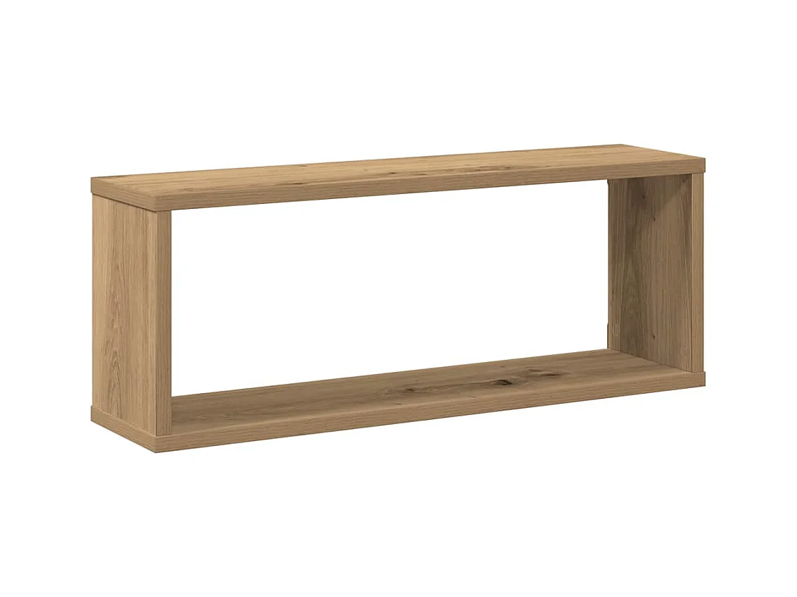 Étagères cube murales 2 pcs chêne artisanal 60x15x23 cm