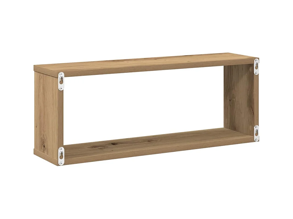 Étagères cube murales 2 pcs chêne artisanal 60x15x23 cm
