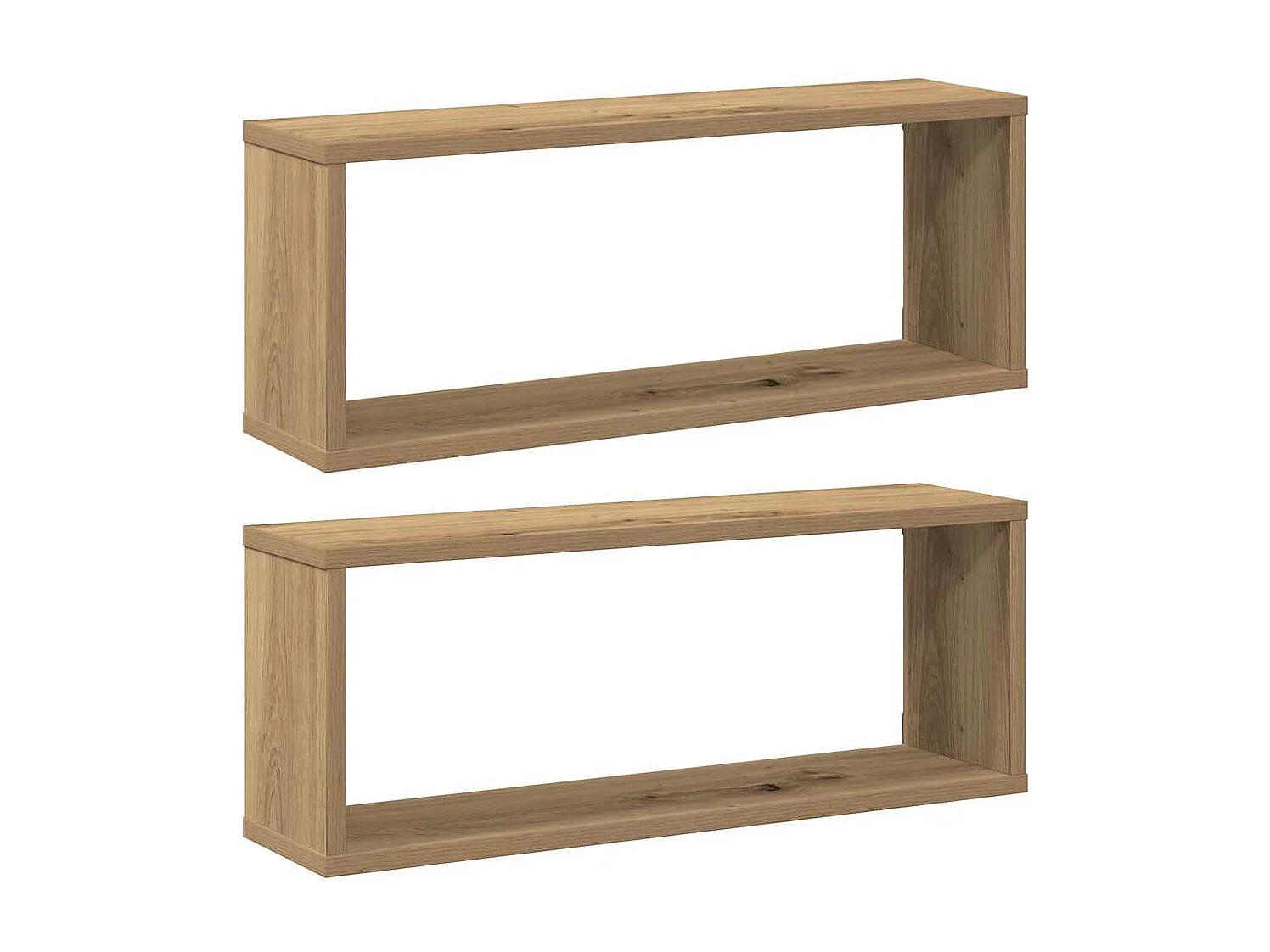 Étagères cube murales 2 pcs chêne artisanal 60x15x23 cm