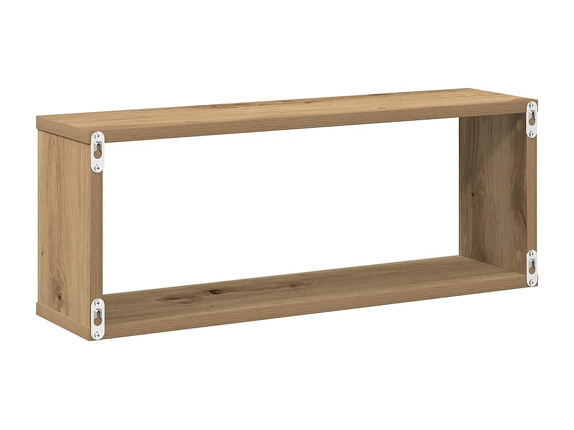 Étagères cube murales 2 pcs chêne artisanal 60x15x23 cm