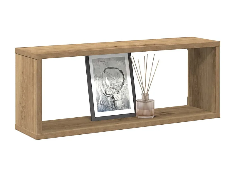 Étagères cube murales 2 pcs chêne artisanal 60x15x23 cm