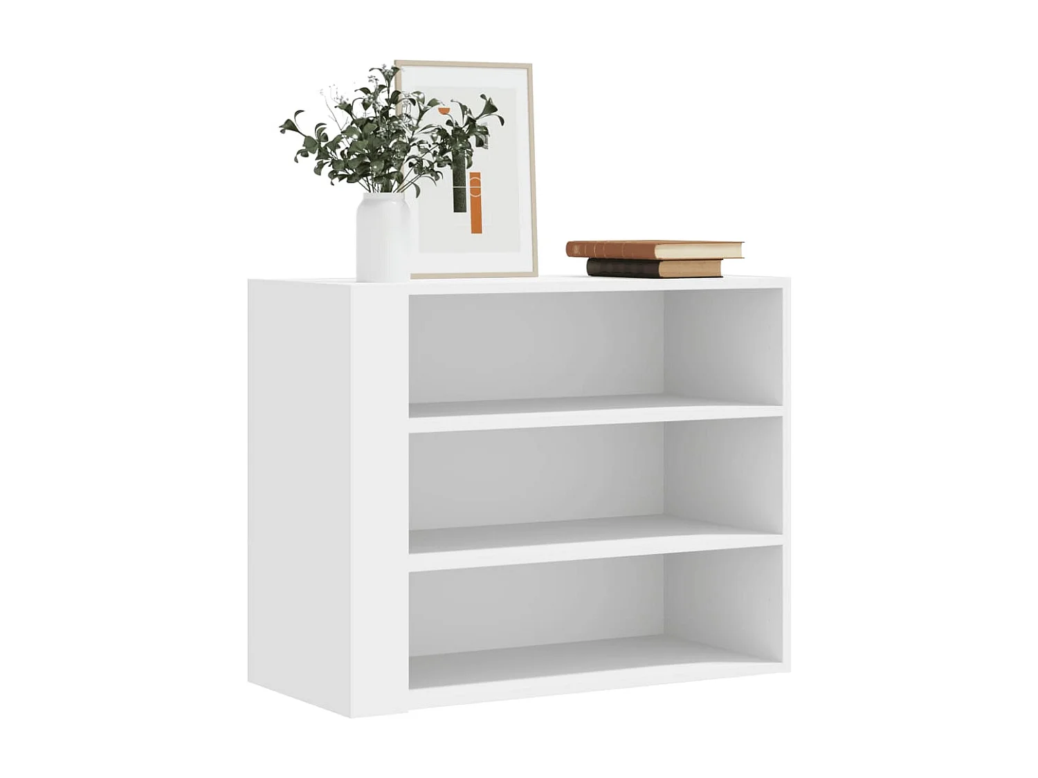 Weißer Wandschrank 75x35x60 cm Holzwerkstoff