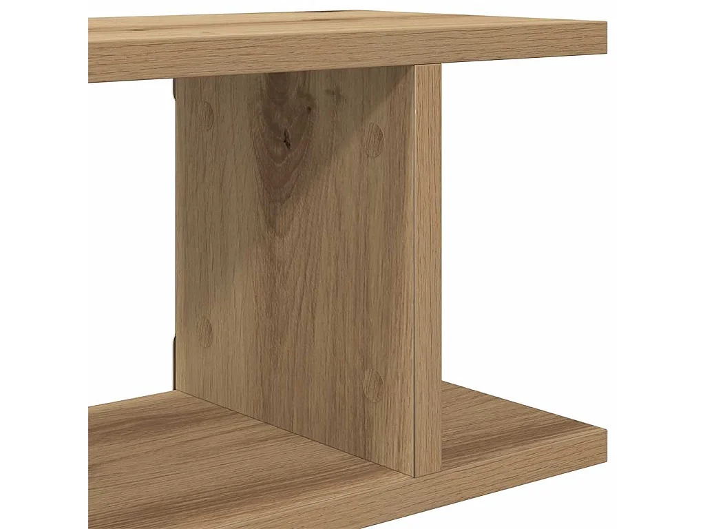 Étagères murales 2 pcs chêne artisanal 75x18x20 cm