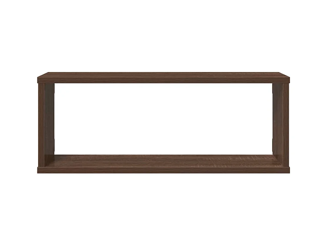 Mensole a cubo da parete 4 pezzi in legno ingegnerizzato color rovere marrone