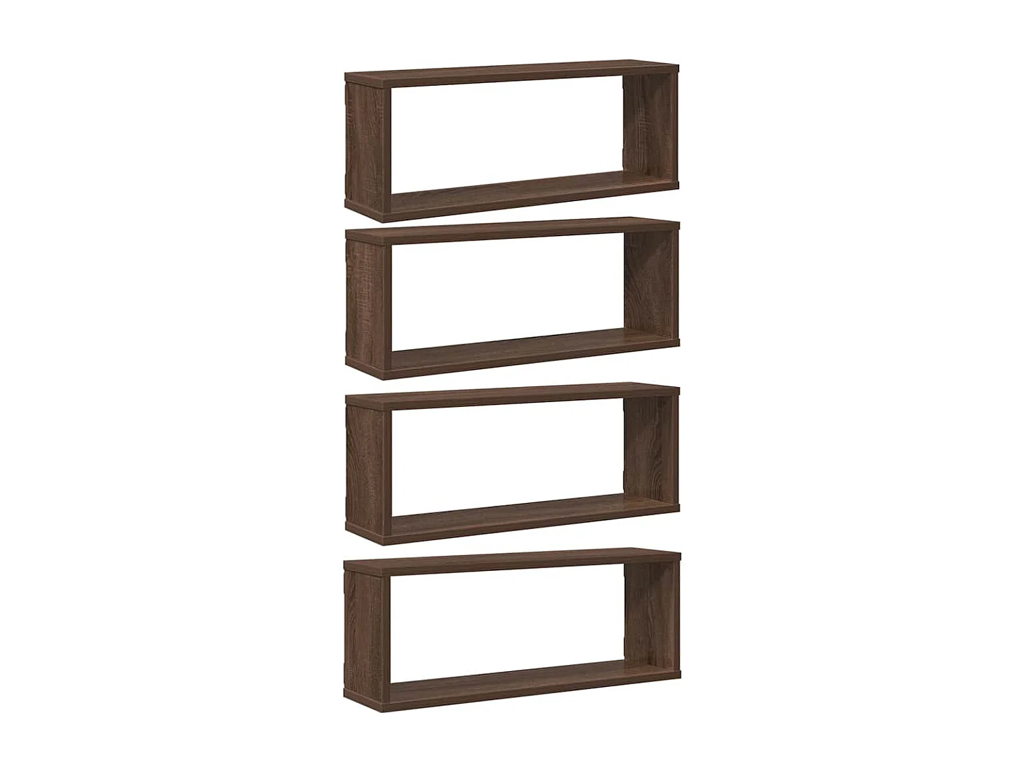 Étagères murales cube 4 pcs Chêne marron Bois d’ingénierie