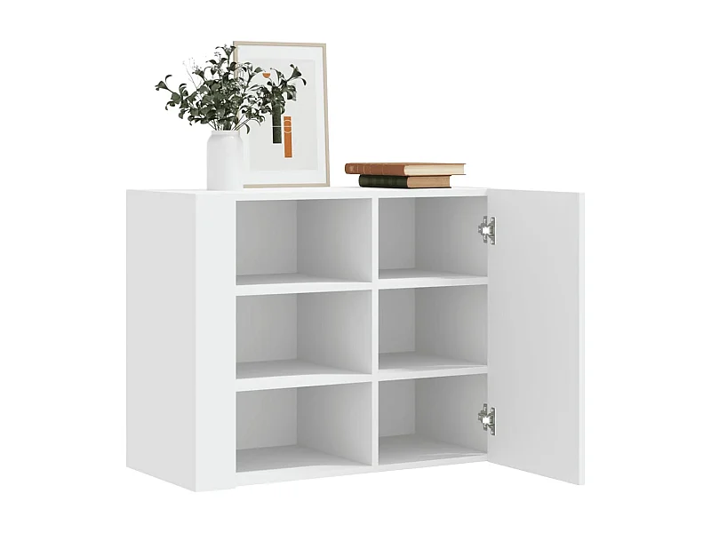 Weißer Wandschrank 75x35x60 cm Holzwerkstoff