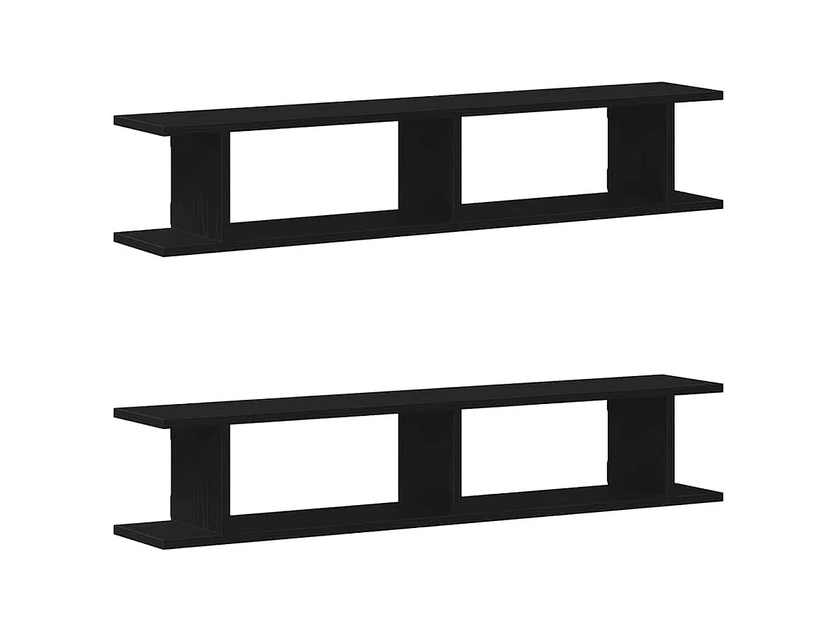 Étagères murales 2 pcs chêne noir 105x18x20 cm bois ingénierie