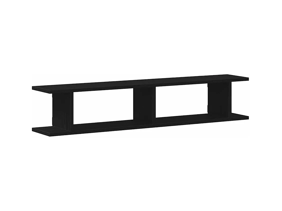 Étagères murales 2 pcs chêne noir 105x18x20 cm bois ingénierie