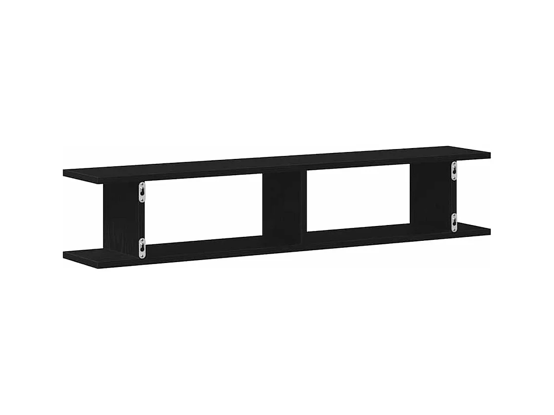 Étagères murales 2 pcs chêne noir 105x18x20 cm bois ingénierie