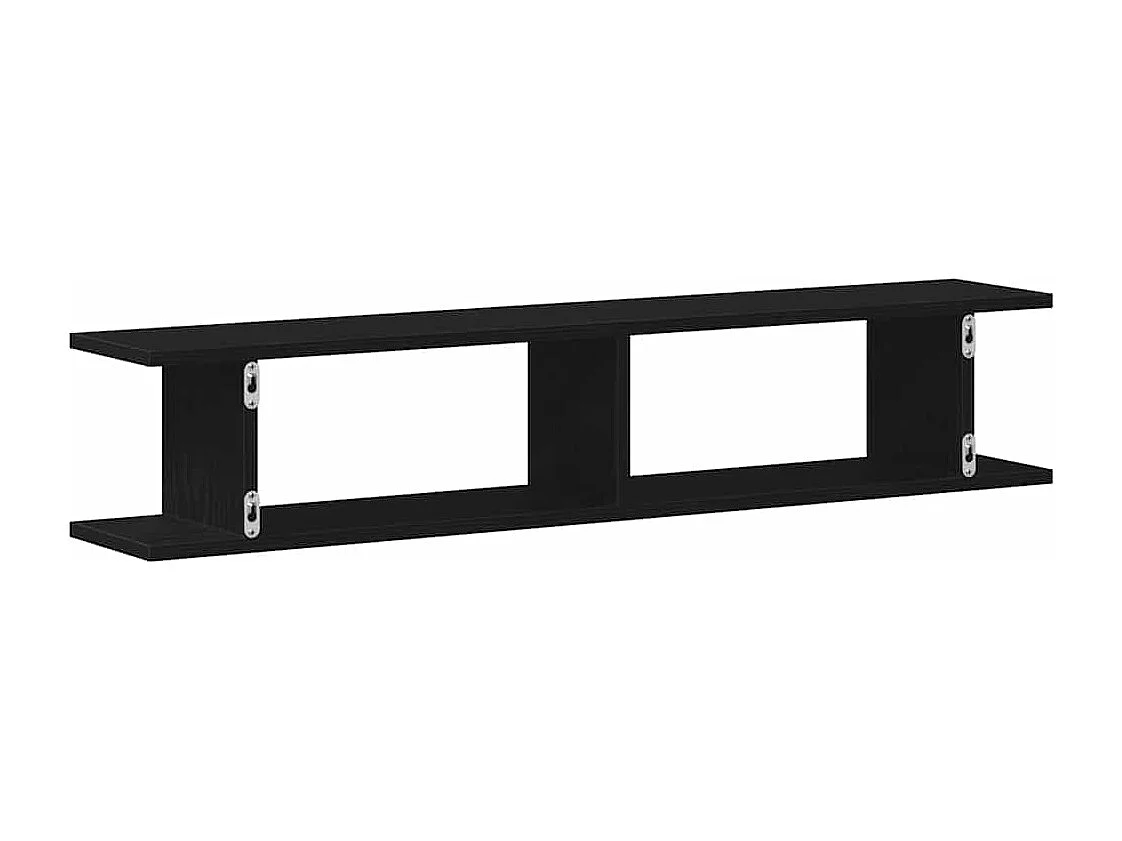 Étagères murales 2 pcs chêne noir 105x18x20 cm bois ingénierie