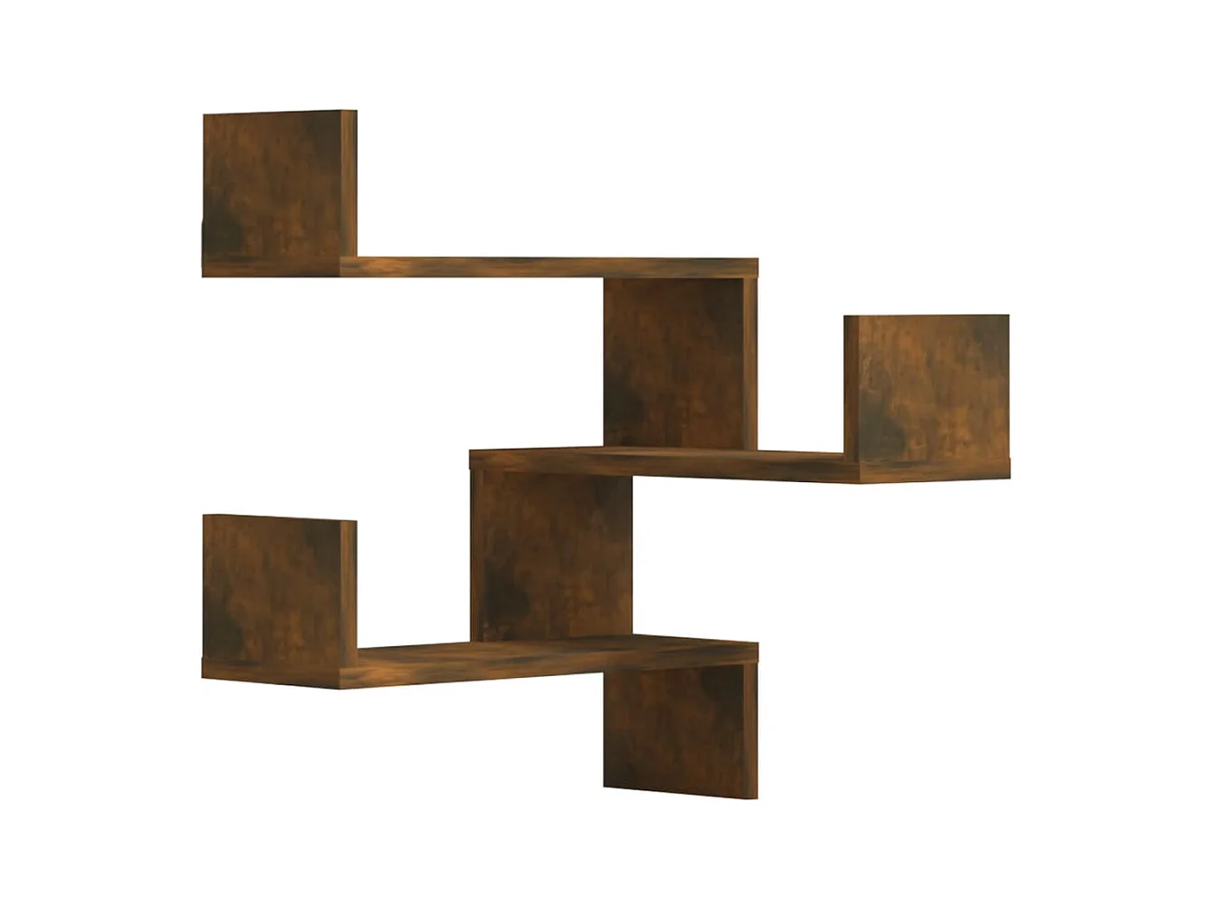 Étagères d'angle murales 2 pcs Chêne fumé 40x40x50 cm Bois