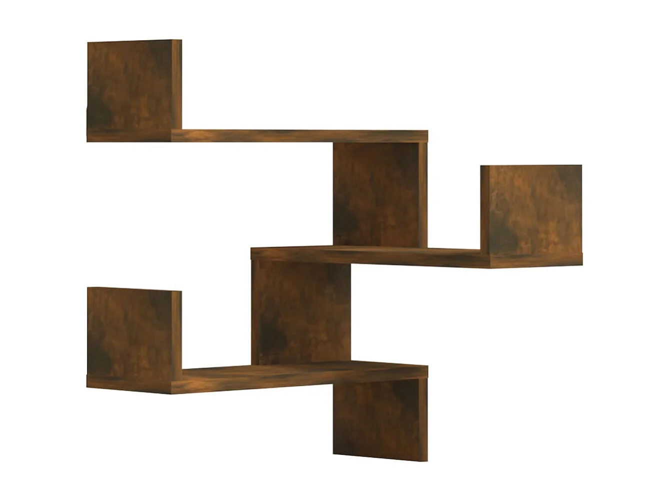 Étagères d'angle murales 2 pcs Chêne fumé 40x40x50 cm Bois