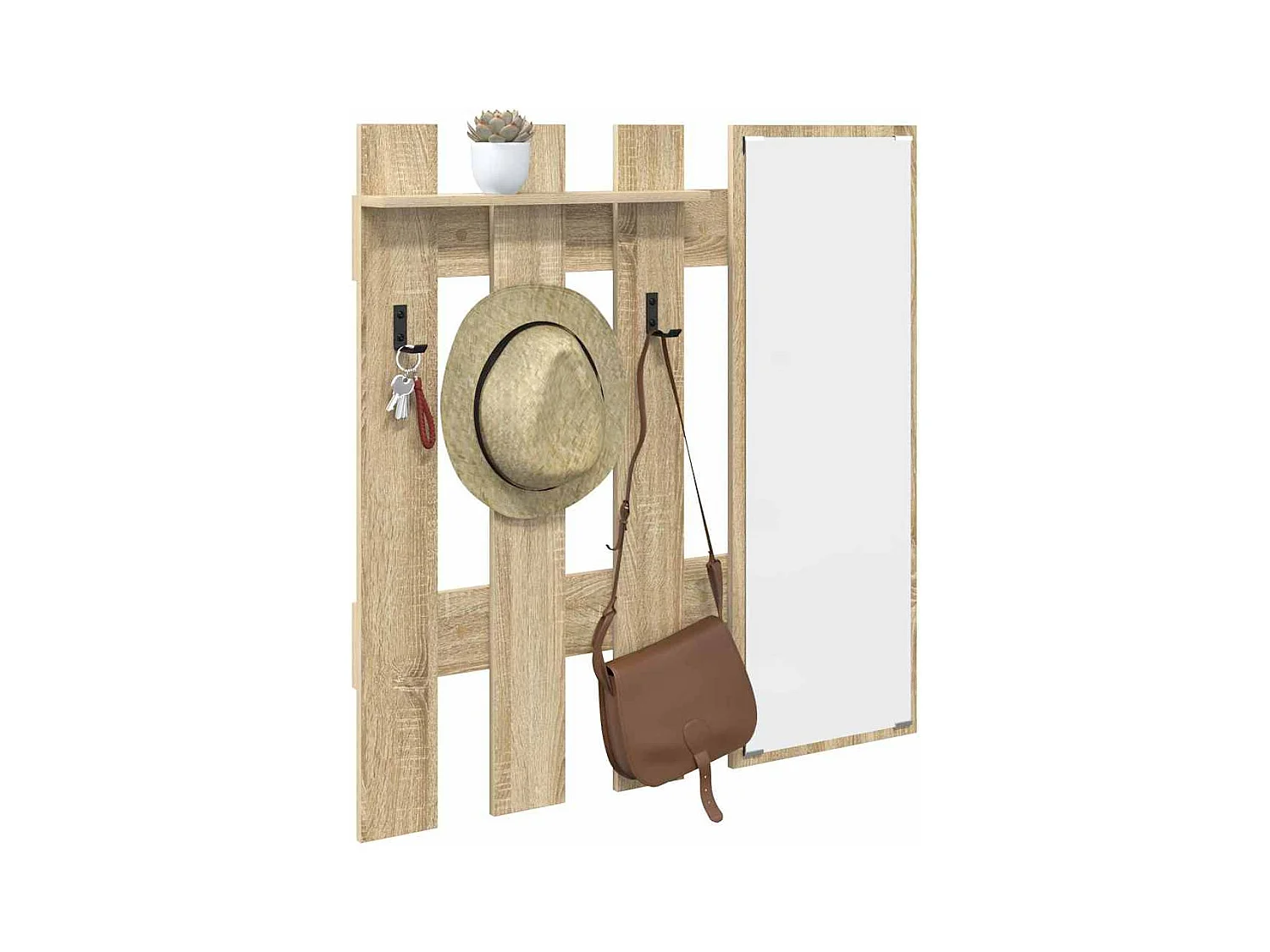 Appendiabiti da parete in rovere Sonoma 100 x 10 x 100 cm