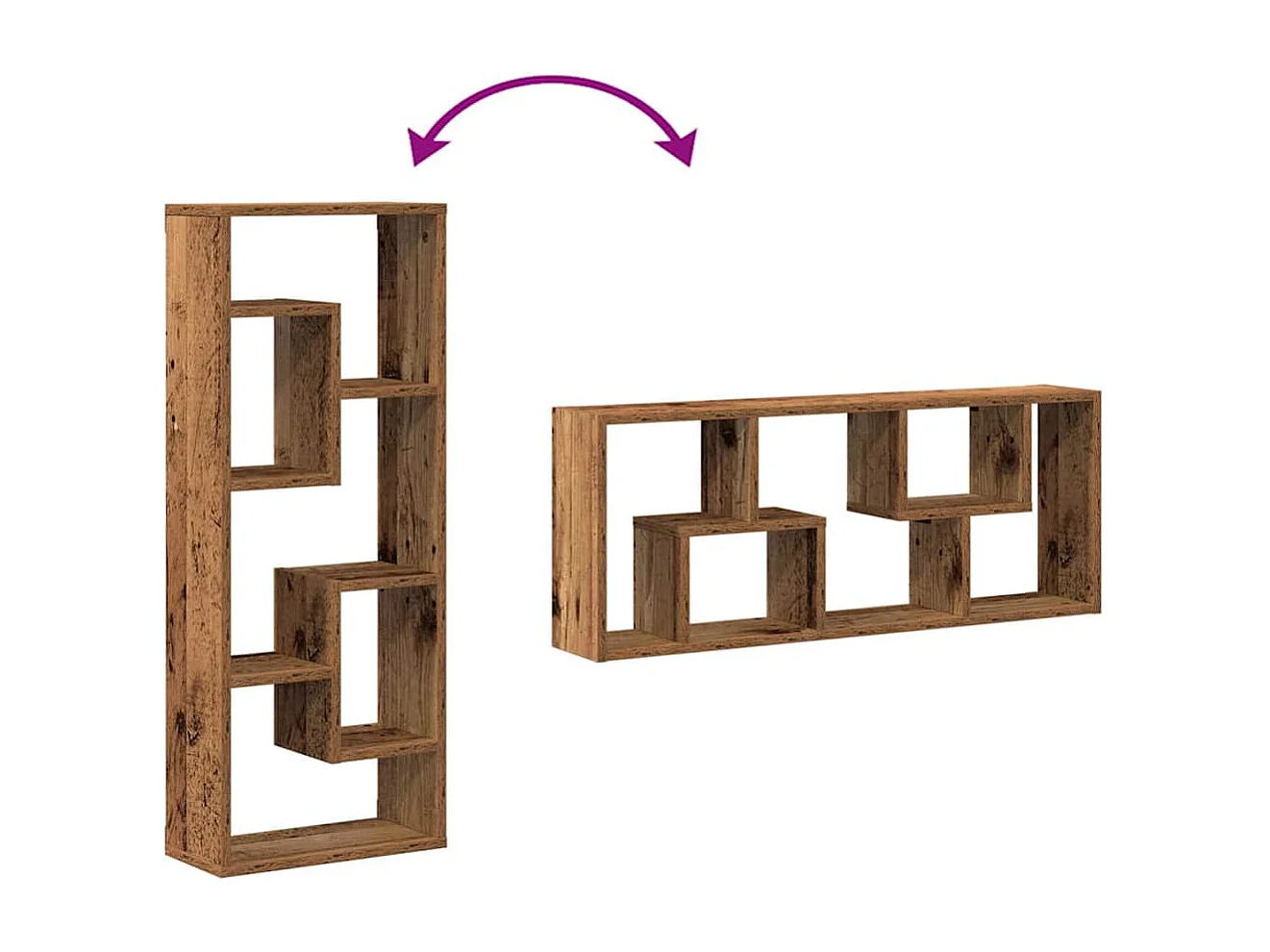 Étagère murale en bois ancien 36 x 16 x 90 cm Bois d'ingénierie