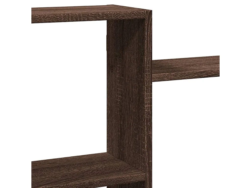 Mensola da parete in rovere marrone 159x18x65 cm in legno ingegnerizzato