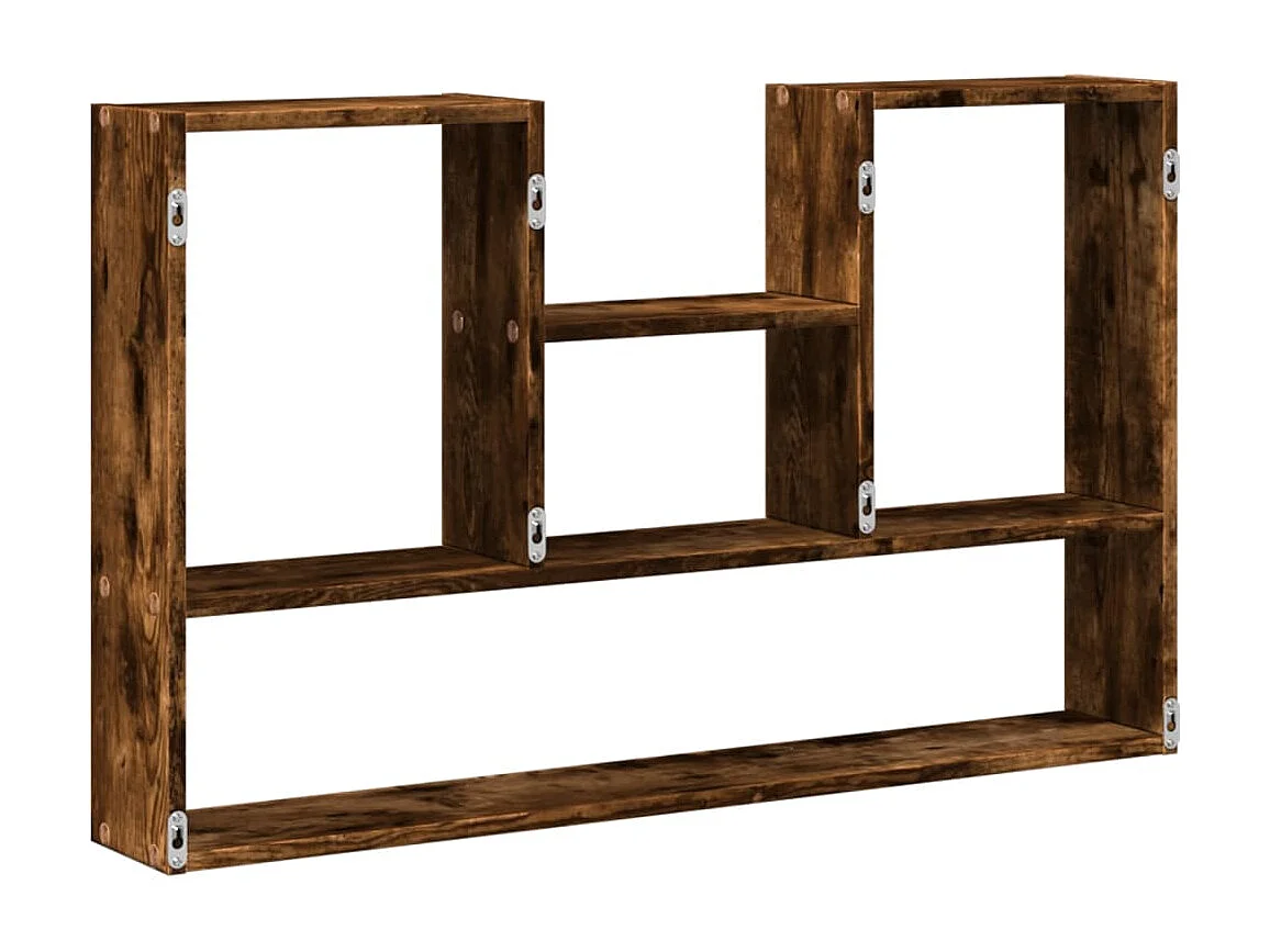 Estante de pared de roble ahumado 99x15x60 cm madera de ingeniería