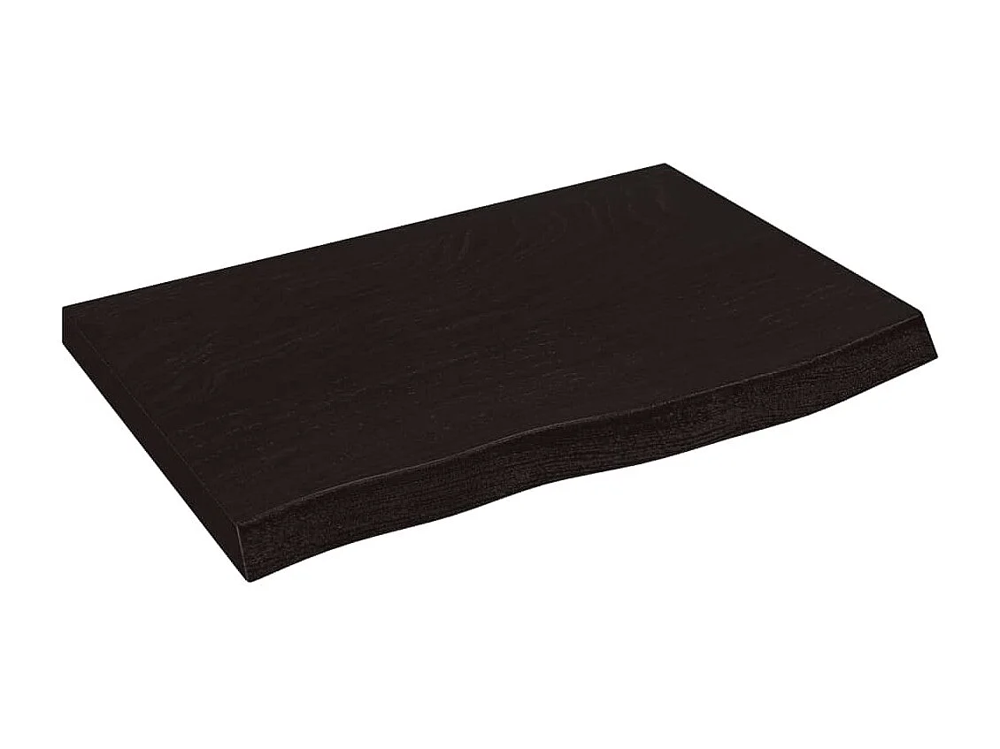 Étagère murale marron foncé bois chêne massif traité