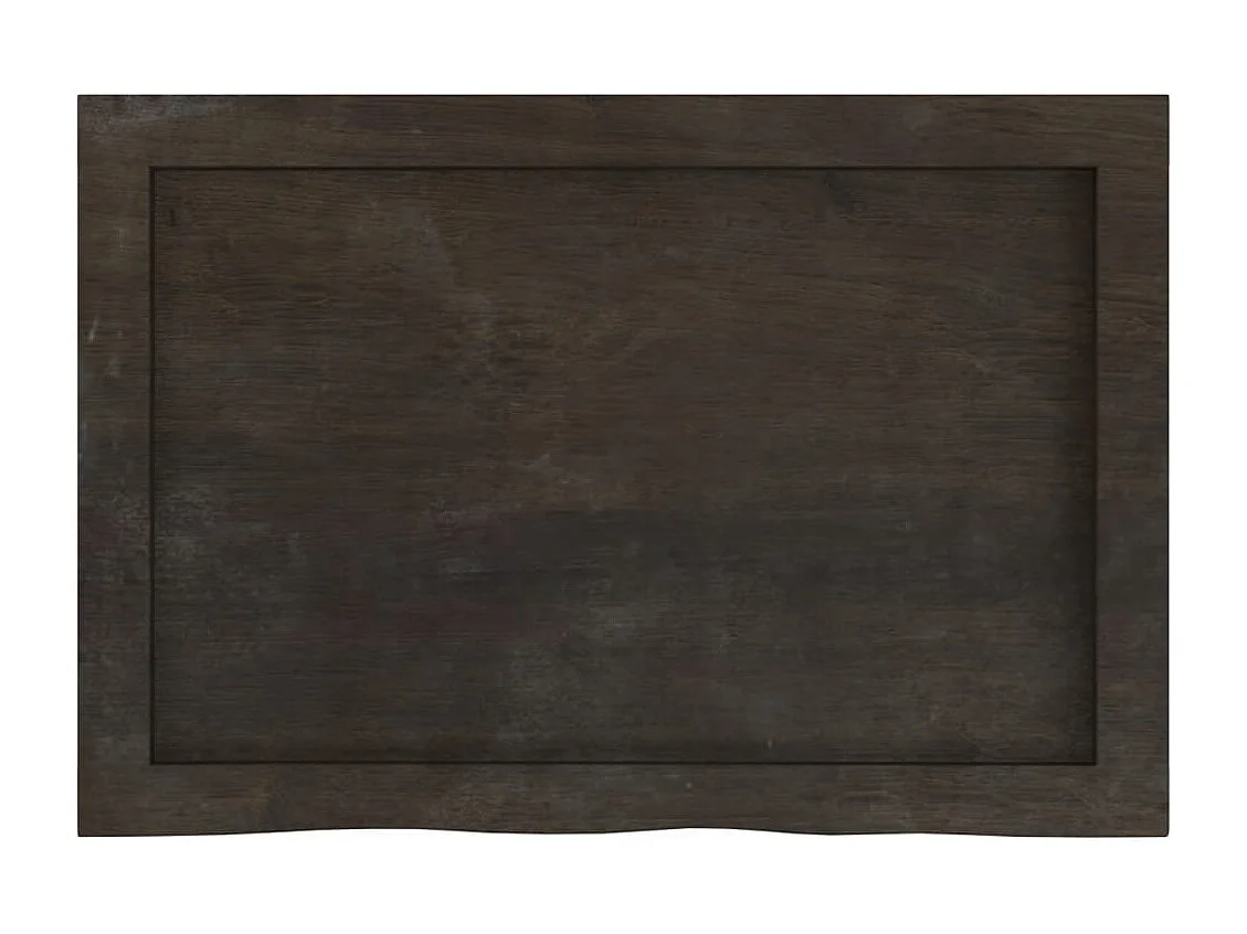 Étagère murale marron foncé bois chêne massif traité