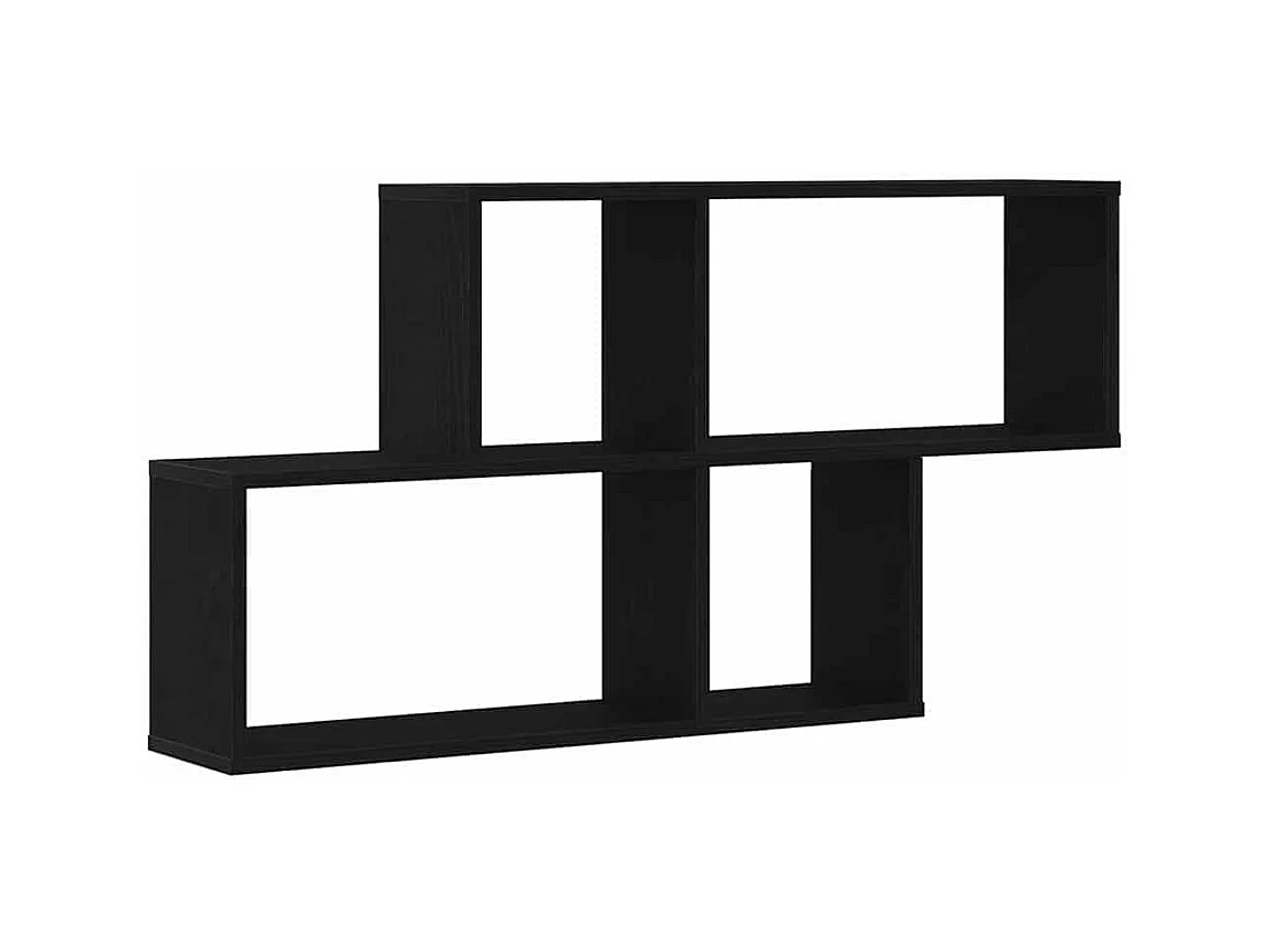 Mobiletto da parete in rovere nero 76x15x53 cm in legno ingegnerizzato