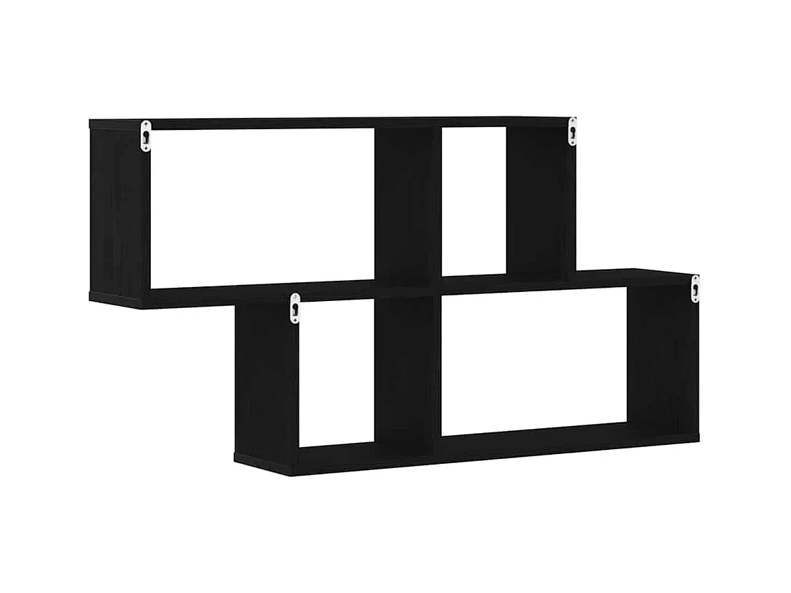 Mobiletto da parete in rovere nero 76x15x53 cm in legno ingegnerizzato