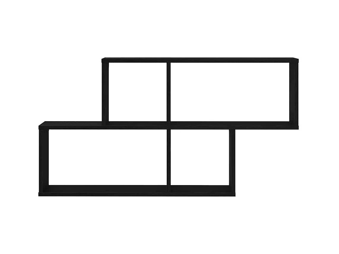 Mobiletto da parete in rovere nero 76x15x53 cm in legno ingegnerizzato