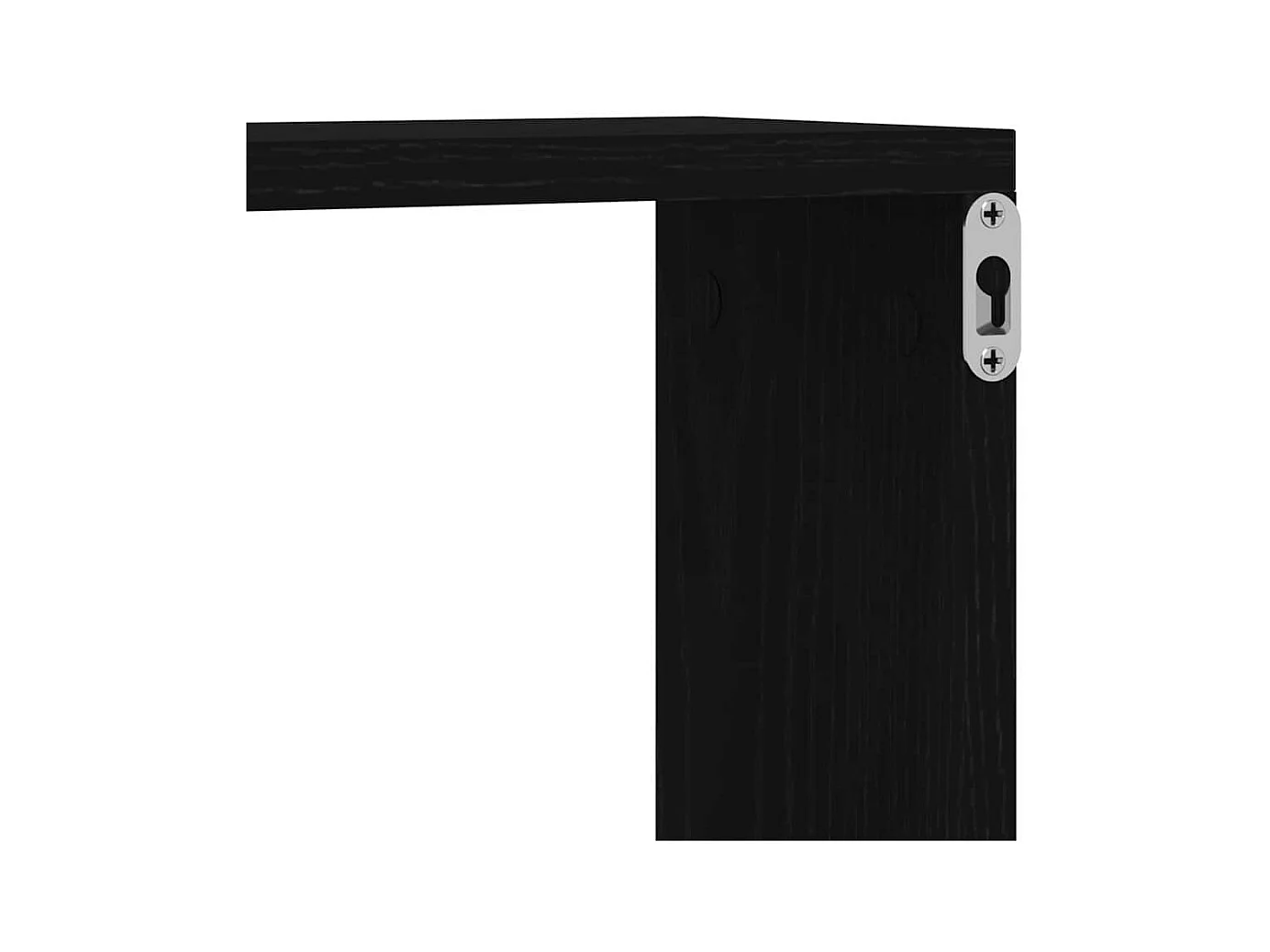 Mobiletto da parete in rovere nero 76x15x53 cm in legno ingegnerizzato