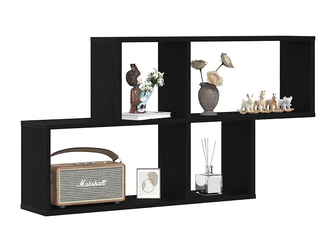 Armoire murale en chêne noir 76x15x53 cm en bois d'ingénierie