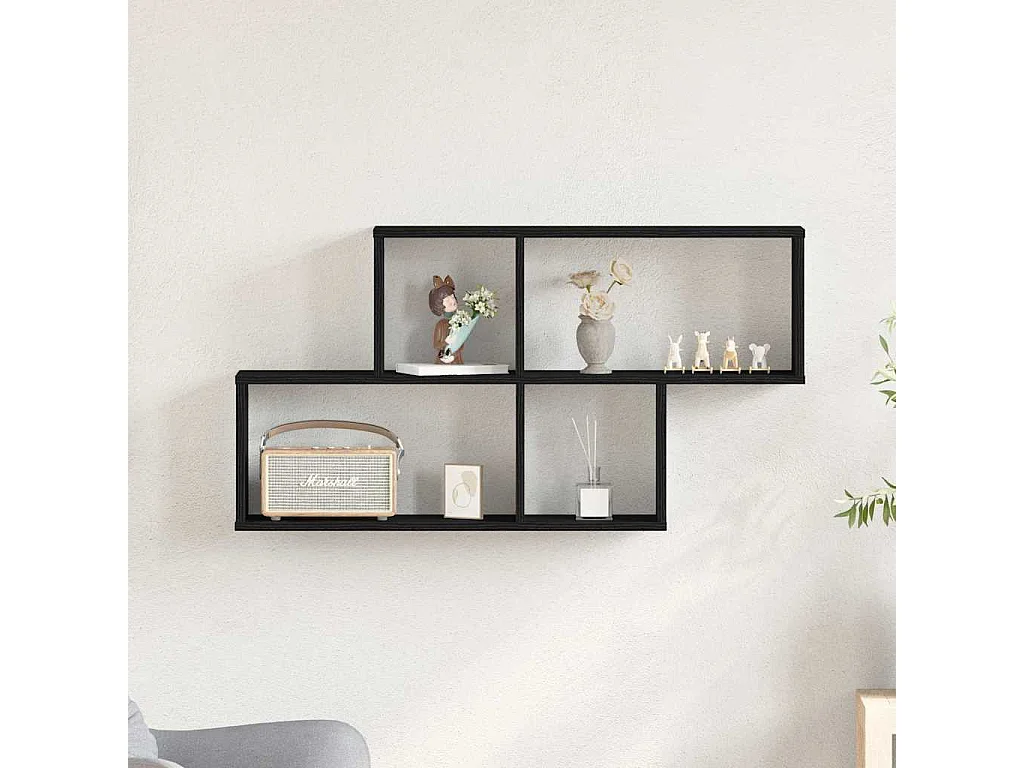 Armoire murale en chêne noir 76x15x53 cm en bois d'ingénierie