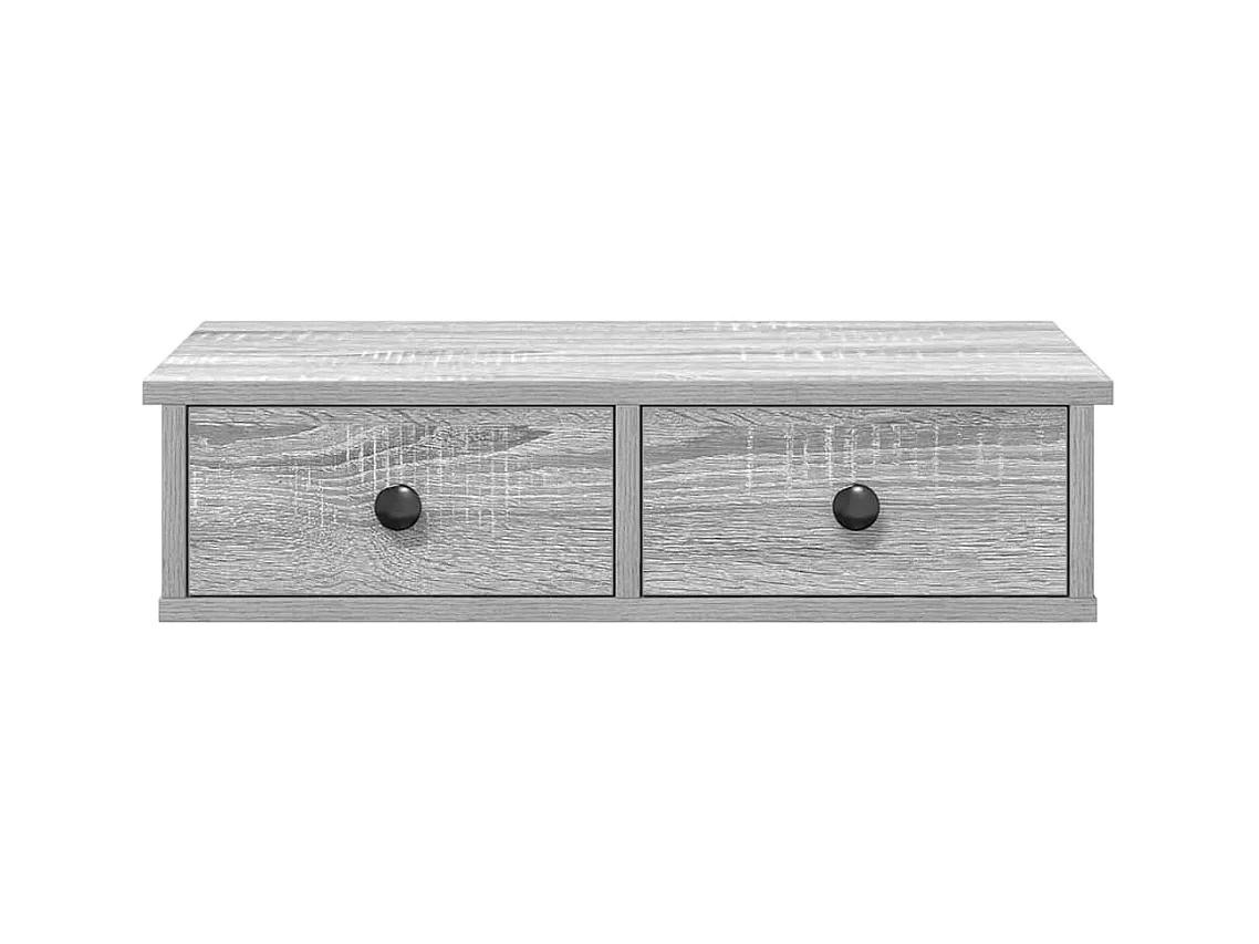 Mensola da parete in legno ingegnerizzato grigio Sonoma con cassetti