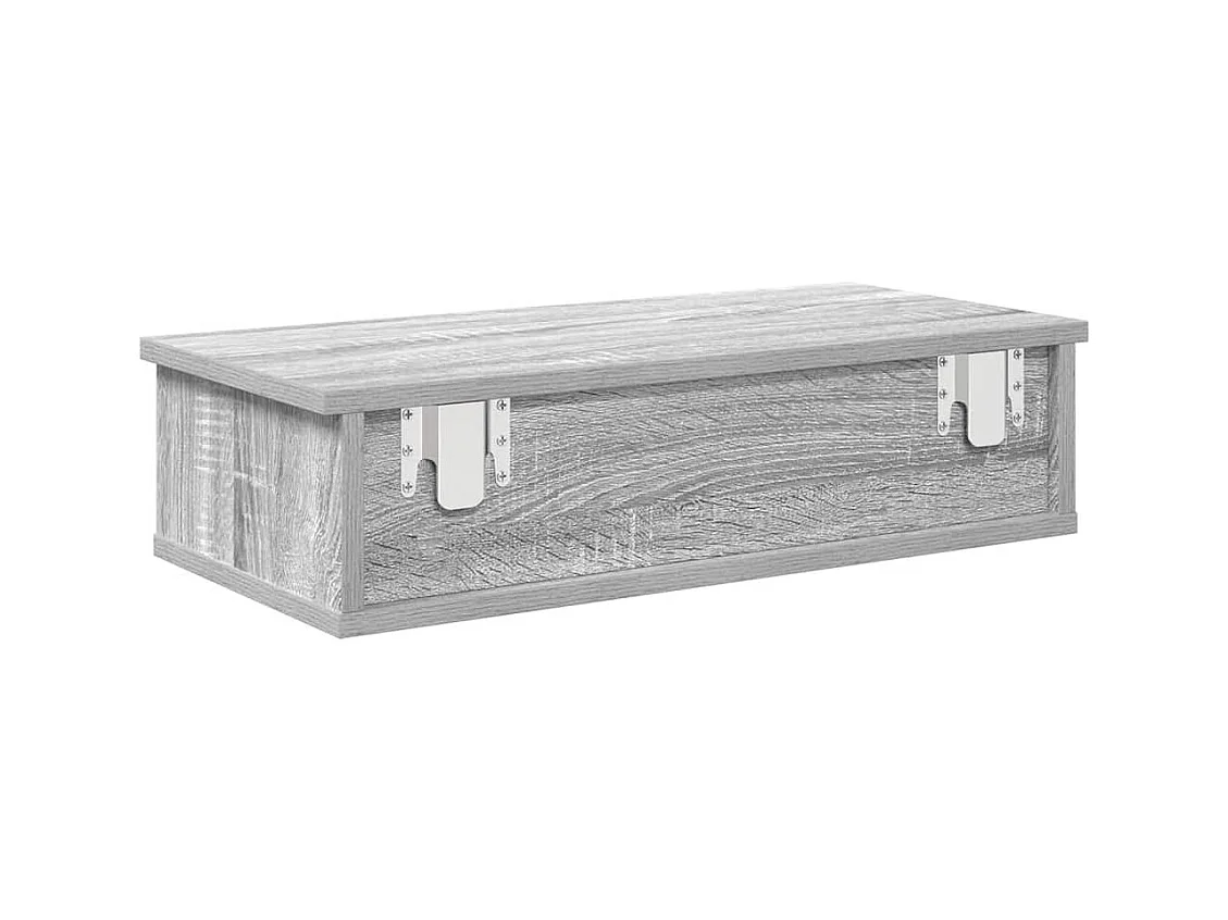 Mensola da parete in legno ingegnerizzato grigio Sonoma con cassetti