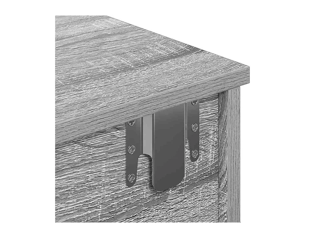 Mensola da parete in legno ingegnerizzato grigio Sonoma con cassetti