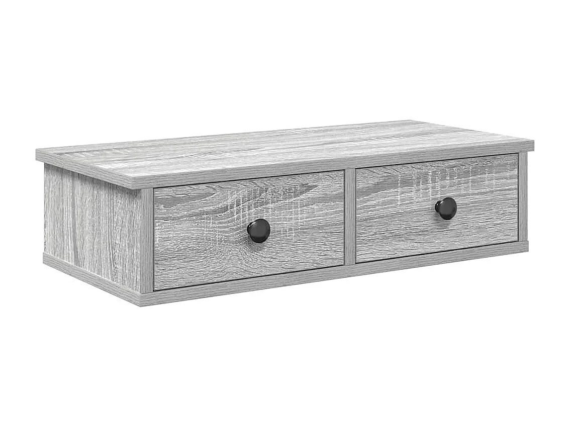 Étagère murale avec tiroirs sonoma gris bois d'ingénierie