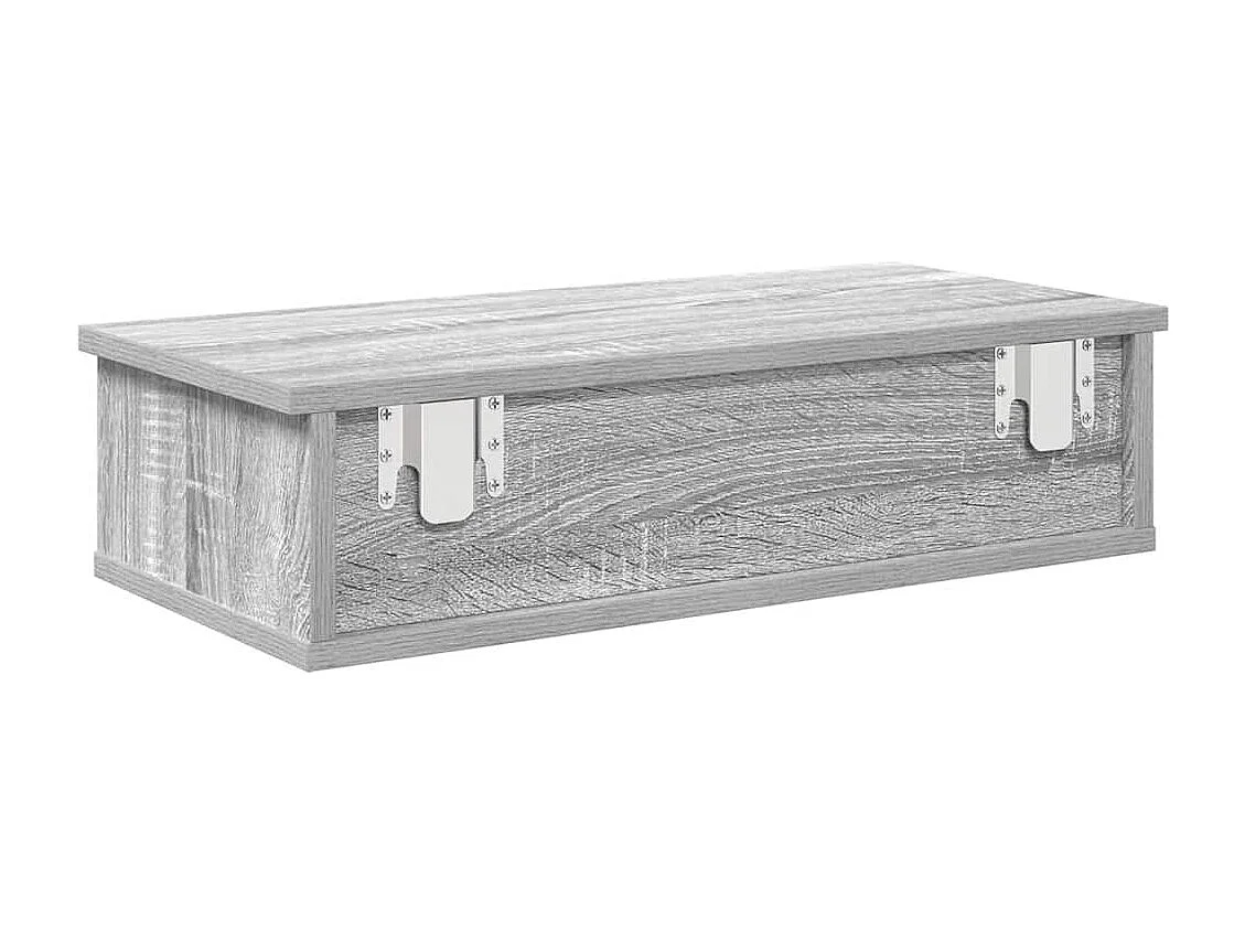 Étagère murale avec tiroirs sonoma gris bois d'ingénierie