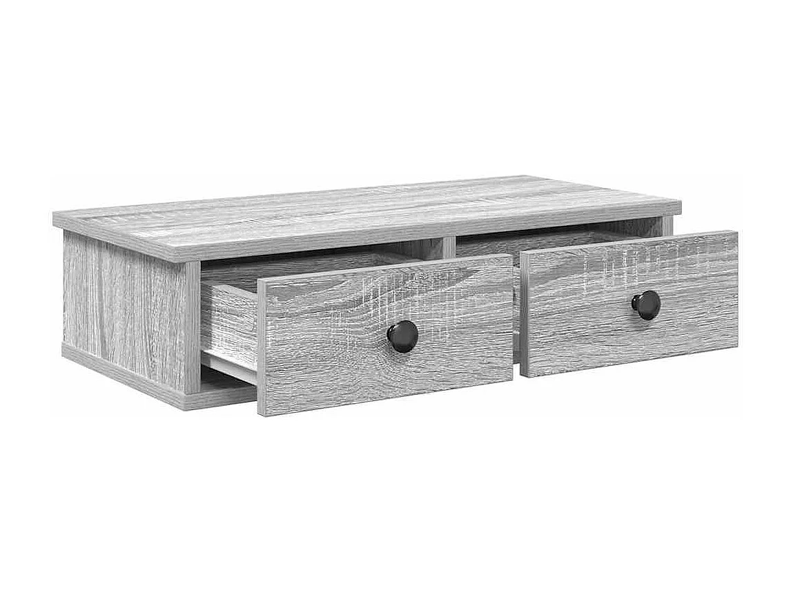 Étagère murale avec tiroirs sonoma gris bois d'ingénierie