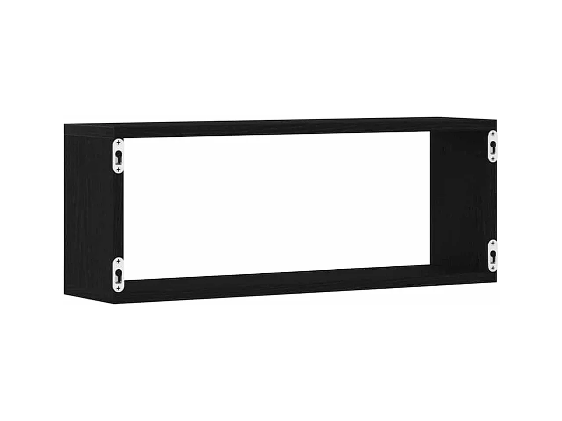 Set de 4 étagères murales - Chêne noir - 60x15x23 cm - Fabriqué en bois reconstitué