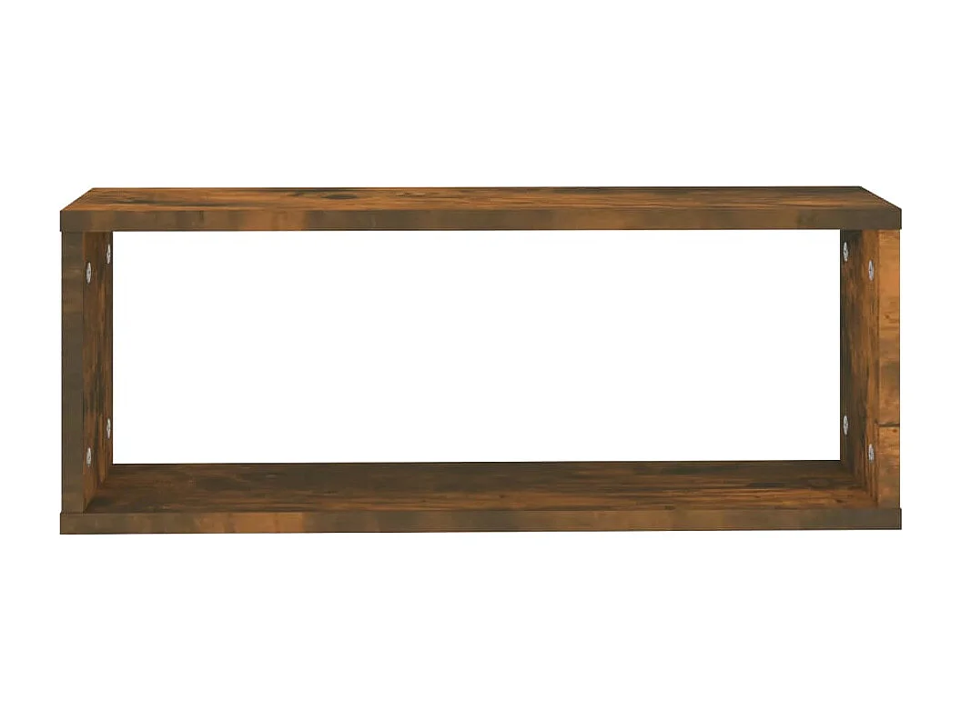 Étagères murales cube 6 pcs Chêne fumé 60x15x23 cm Bois
