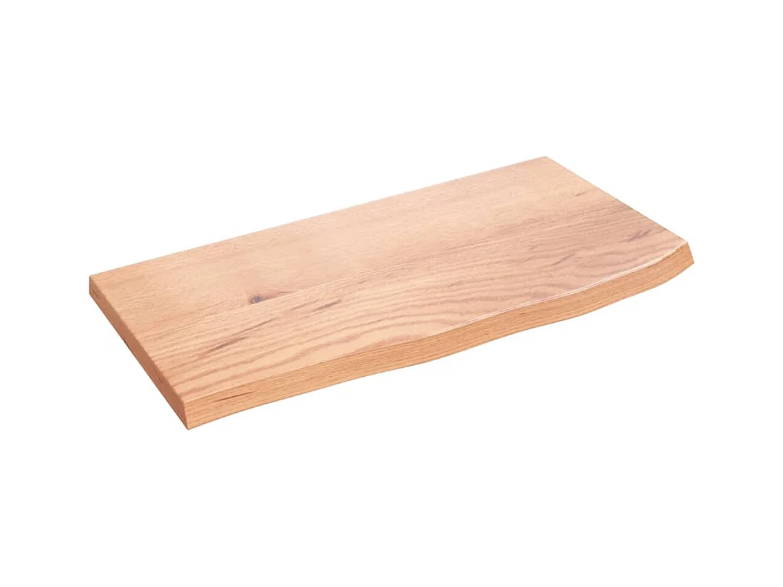 Mensola da parete marrone chiaro 60x30x2 cm in legno massello di rovere trattato