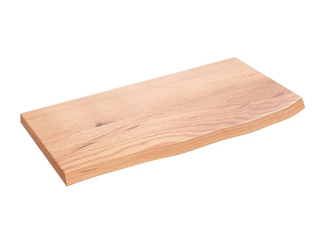 Étagère murale marron clair 60x30x2 cm bois chêne massif traité