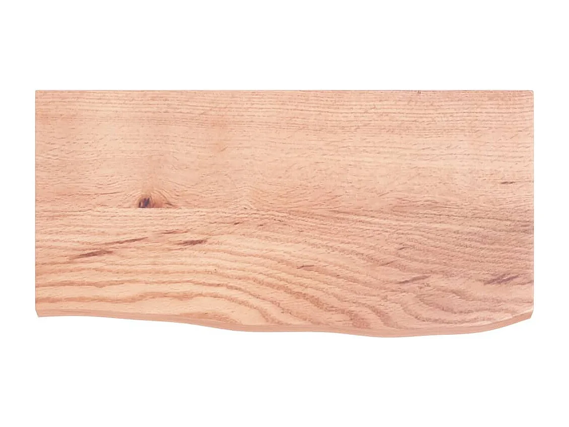 Étagère murale marron clair 60x30x2 cm bois chêne massif traité