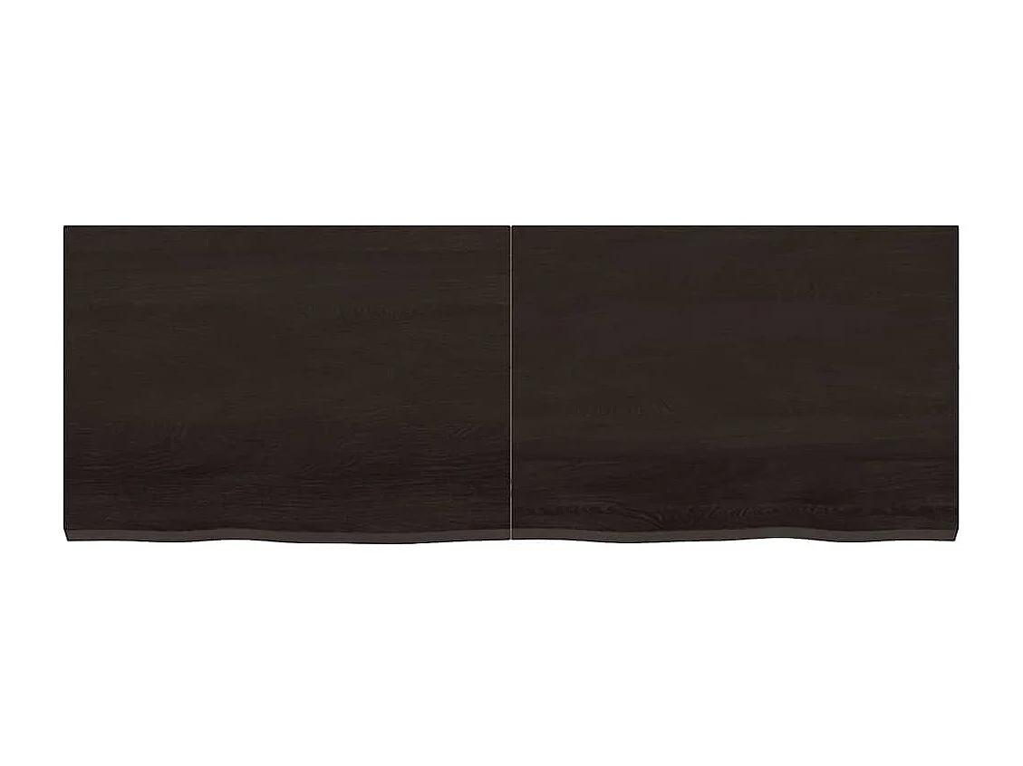 Étagère murale marron foncé bois chêne massif traité