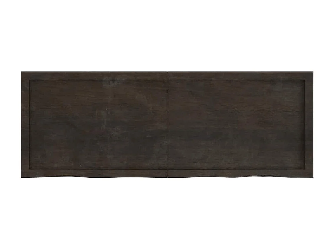 Étagère murale marron foncé bois chêne massif traité