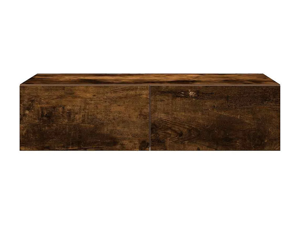 Étagère murale avec tiroirs chêne fumé bois d'ingénierie