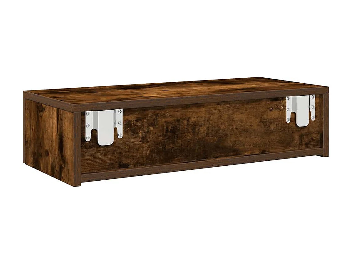 Étagère murale avec tiroirs chêne fumé bois d'ingénierie