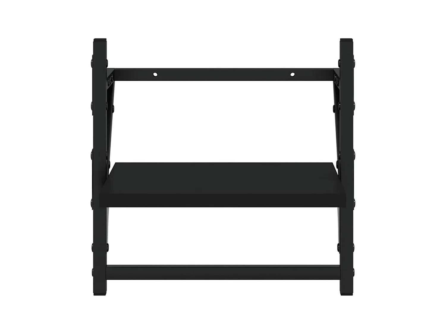 Set di 4 mensole da parete in legno ingegnerizzato nero