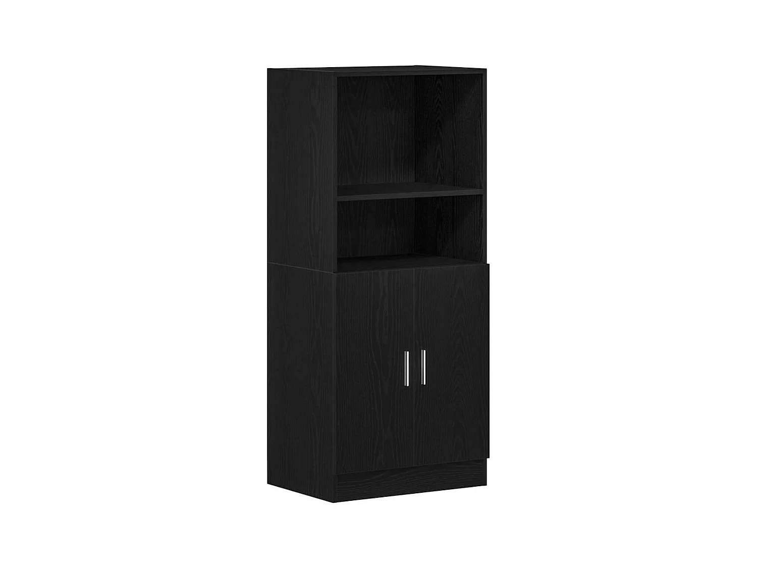 Ensemble d'armoires de cuisine 2 pcs noir bois d'ingénierie