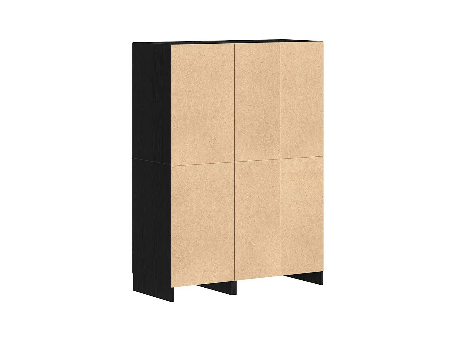 Ensemble d'armoires de cuisine 2 pcs noir bois d'ingénierie